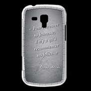 Coque Samsung Galaxy Trend Jeuness folie Noir Citation Oscar Wilde