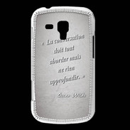 Coque Samsung Galaxy Trend La conversation Gris Citation Oscar Wilde