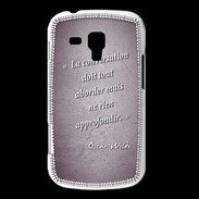 Coque Samsung Galaxy Trend La conversation Violet Citation Oscar Wilde