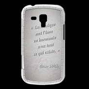 Coque Samsung Galaxy Trend La musique Gris Citation Oscar Wilde
