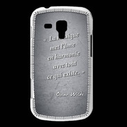 Coque Samsung Galaxy Trend La musique Noir Citation Oscar Wilde