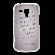 Coque Samsung Galaxy Trend Les vieux Rose Citation Oscar Wilde