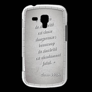 Coque Samsung Galaxy Trend Sincérité fatale Gris Citation Oscar Wilde