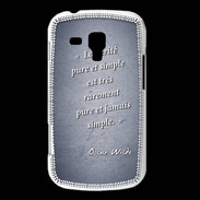 Coque Samsung Galaxy Trend Vérité pure Bleu Citation Oscar Wilde