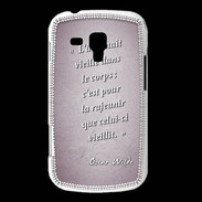 Coque Samsung Galaxy Trend Ame nait Rose Citation Oscar Wilde