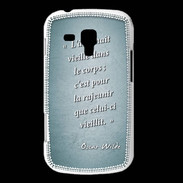 Coque Samsung Galaxy Trend Ame nait Turquoise Citation Oscar Wilde