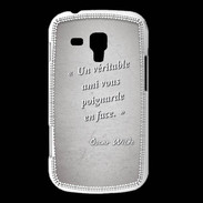 Coque Samsung Galaxy Trend Ami poignardée Gris Citation Oscar Wilde