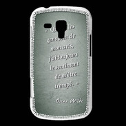 Coque Samsung Galaxy Trend Avis gens Vert Citation Oscar Wilde