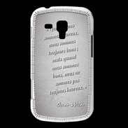 Coque Samsung Galaxy Trend Bons heureux Gris Citation Oscar Wilde