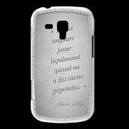 Coque Samsung Galaxy Trend Cartes gagnantes Gris Citation Oscar Wilde