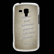 Coque Samsung Galaxy Trend Cartes gagnantes Sepia Citation Oscar Wilde