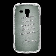 Coque Samsung Galaxy Trend Choix ennemis Vert Citation Oscar Wilde