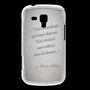 Coque Samsung Galaxy Trend Incertitude amour Gris Citation Oscar Wilde
