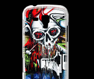 Coque Samsung Galaxy Trend Tête de mort Graffiti couleur