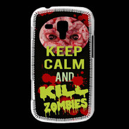 Coque Samsung Galaxy Trend Keep Calm and Kill Zombies Noir
