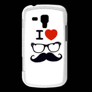 Coque Samsung Galaxy Trend I love Lunette Moustache