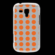 Coque Samsung Galaxy Trend pois gris & orange