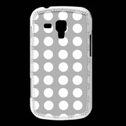 Coque Samsung Galaxy Trend pois gris & blanc