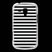 Coque Samsung Galaxy Trend rayures noires et blanches