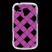 Coque Samsung Galaxy Trend losange noir & rose