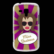 Coque Samsung Galaxy Trend Miss business Chatain