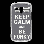 Coque Samsung Galaxy Trend Keep Calm Funky Gris