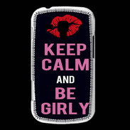 Coque Samsung Galaxy Trend Keep Calm Girly Noir