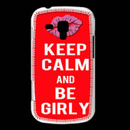 Coque Samsung Galaxy Trend Keep calm Girly Rouge