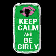 Coque Samsung Galaxy Trend Keep Calm Girly Vert