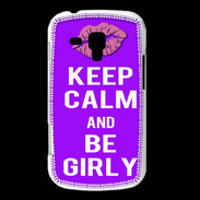 Coque Samsung Galaxy Trend Keep Calm Girly Violet