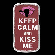 Coque Samsung Galaxy Trend Keep Calm Kiss me Brique