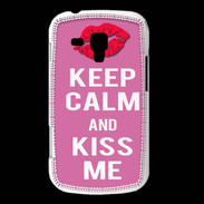 Coque Samsung Galaxy Trend Keep Calm Kiss me Rose