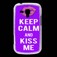 Coque Samsung Galaxy Trend Keep Calm Kiss me Violet