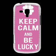 Coque Samsung Galaxy Trend Keep Calm Be Lucky Rose