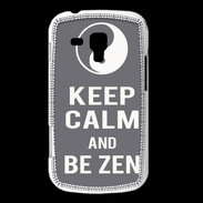 Coque Samsung Galaxy Trend Keep Calm Be Zen Gris