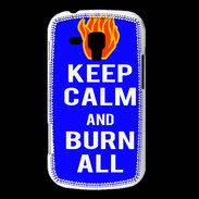 Coque Samsung Galaxy Trend Keep Calm Burn Bleu