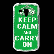 Coque Samsung Galaxy Trend Keep Calm Carry on Vert