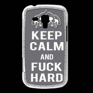 Coque Samsung Galaxy Trend Keep calm Fuck hard Gris