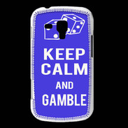 Coque Samsung Galaxy Trend Keep Calm Gamble Bleu