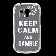 Coque Samsung Galaxy Trend Keep Calm Gamble Gris