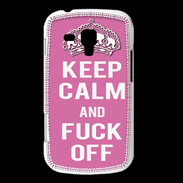 Coque Samsung Galaxy Trend Keep Calm Fuck Off Rose
