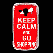 Coque Samsung Galaxy Trend Keep Calm Go Shopping Rouge
