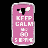 Coque Samsung Galaxy Trend Keep Calm Go Shopping Rose