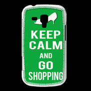Coque Samsung Galaxy Trend Keep Calm Go Shopping Vert