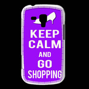 Coque Samsung Galaxy Trend Keep Calm Go Shopping Violet
