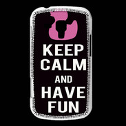 Coque Samsung Galaxy Trend Keep Calm Have fun Noir