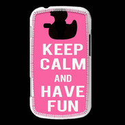 Coque Samsung Galaxy Trend Keep Calm Have fun Rose