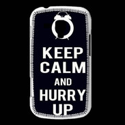 Coque Samsung Galaxy Trend Keep Calm Hurry up Noir