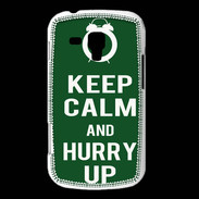 Coque Samsung Galaxy Trend Keep Calm Hurry up Vert