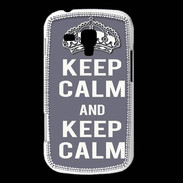 Coque Samsung Galaxy Trend Keep Calm Gris